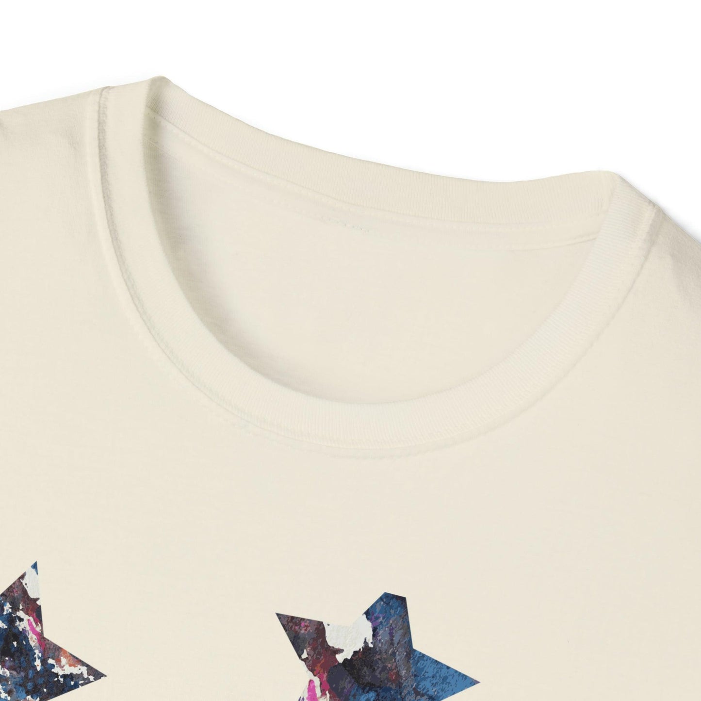 Miniaday Designs Stars Multicolor Unisex Softstyle T-Shirt - Miniaday Designs, LLC.