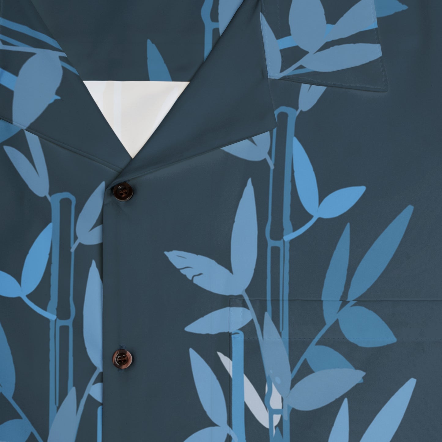 Miniaday Designs Dark Blue Bamboo Men's Hawaiian Shirt