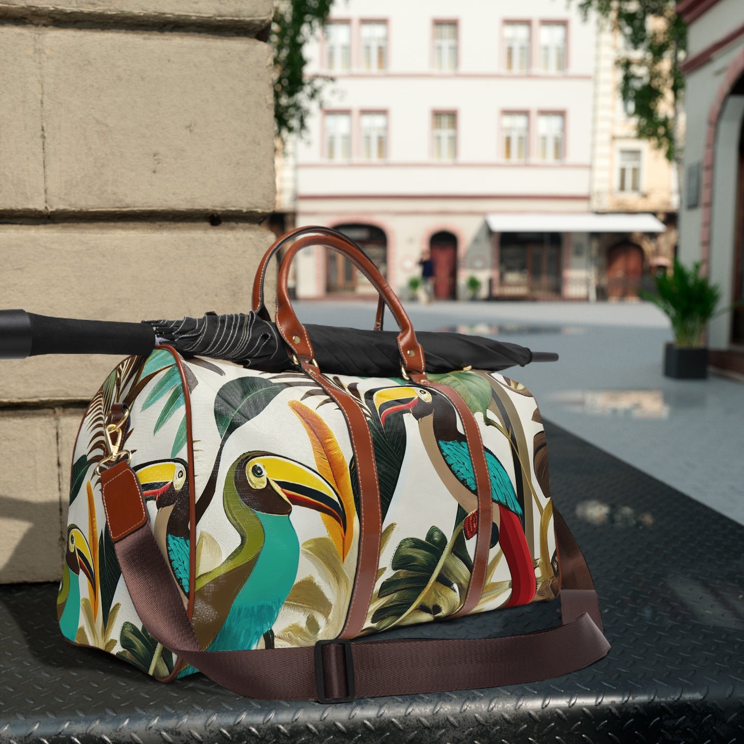 Miniaday Designs Waterproof Travel Bag Tropical Toucan Multicolor - Miniaday Designs, LLC.