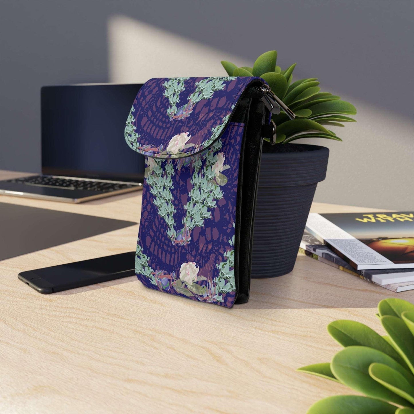 Italian Wedding Wishes Collection by Miniaday Designs, LLC. Small Cell Phone Wallet - Miniaday Designs, LLC.