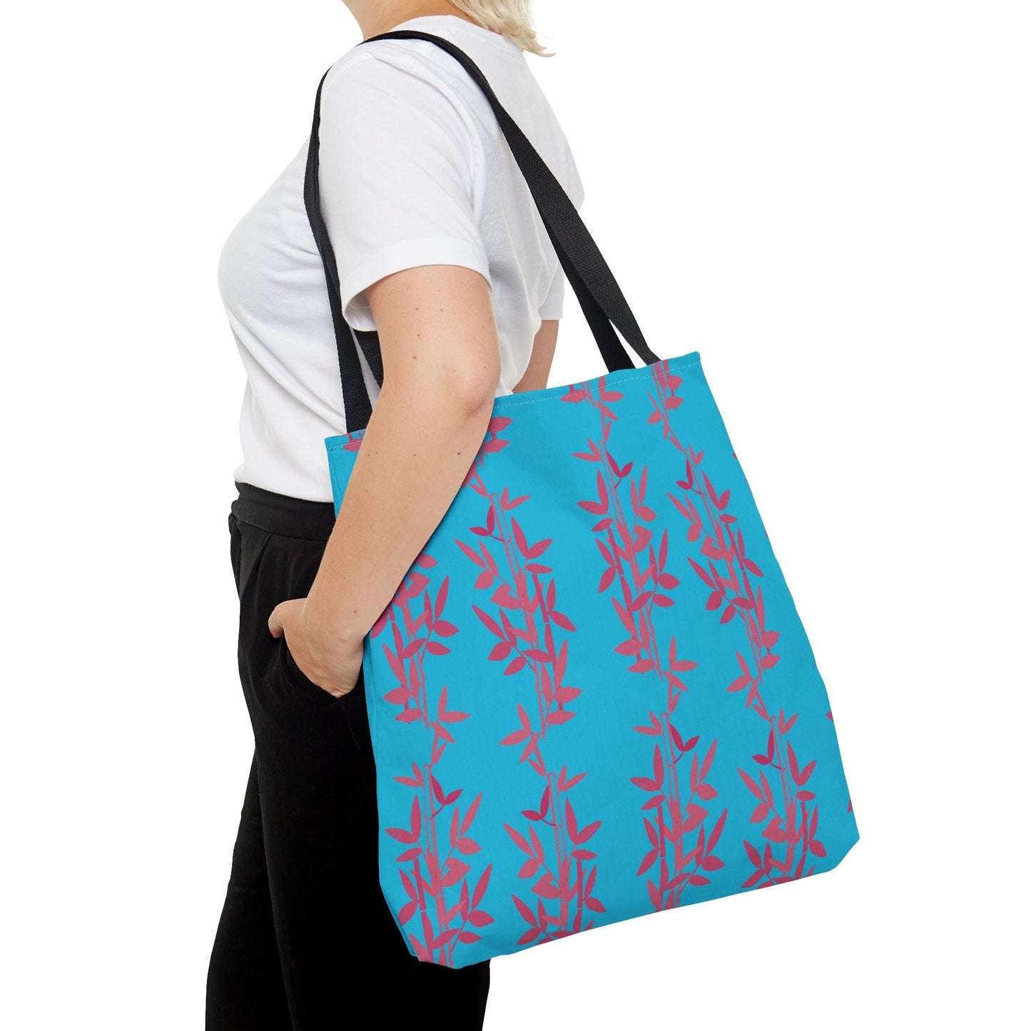 Miniaday Designs Teal Bamboo Tote Bag - Miniaday Designs, LLC.