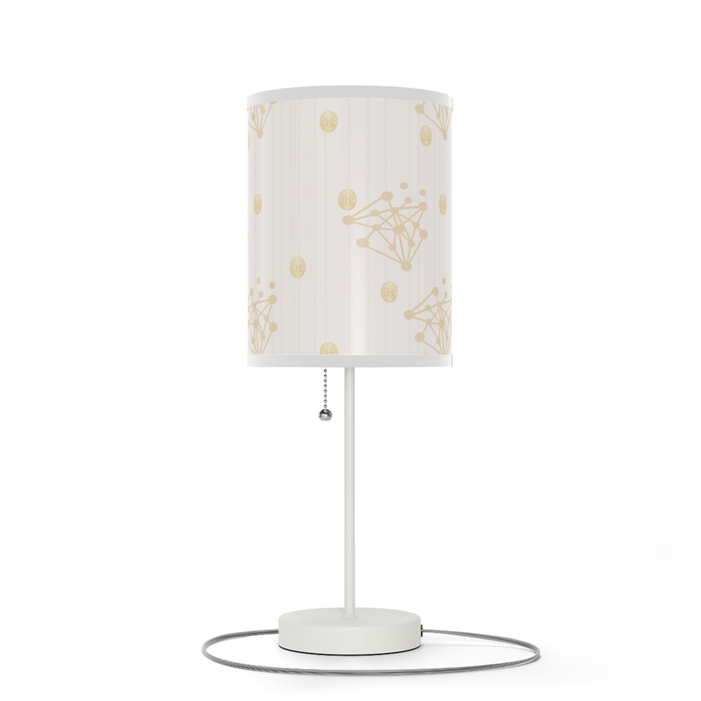 Crypto and Bitcoin Gold Lamp on a Stand, US|CA plug