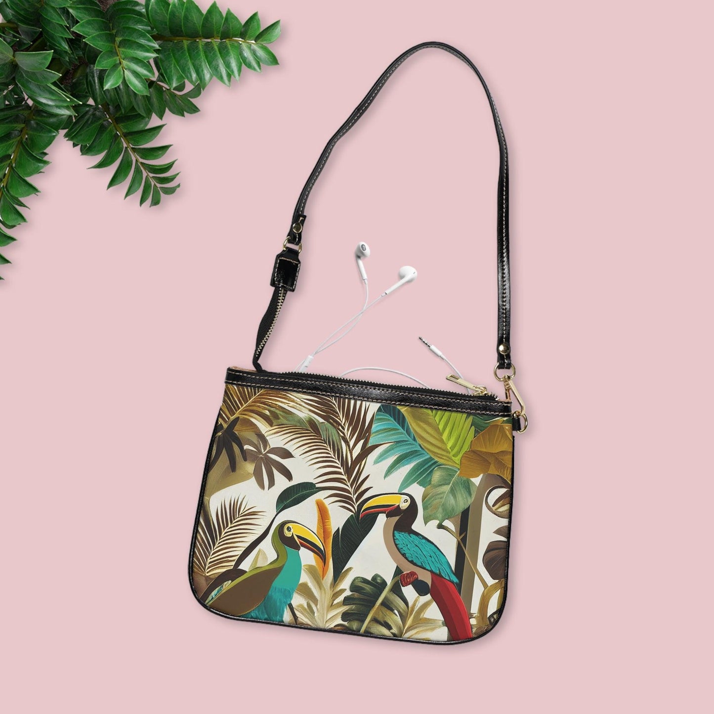Miniaday Designs Small Shoulder Bag Tropical Toucan Multicolor - Miniaday Designs, LLC.