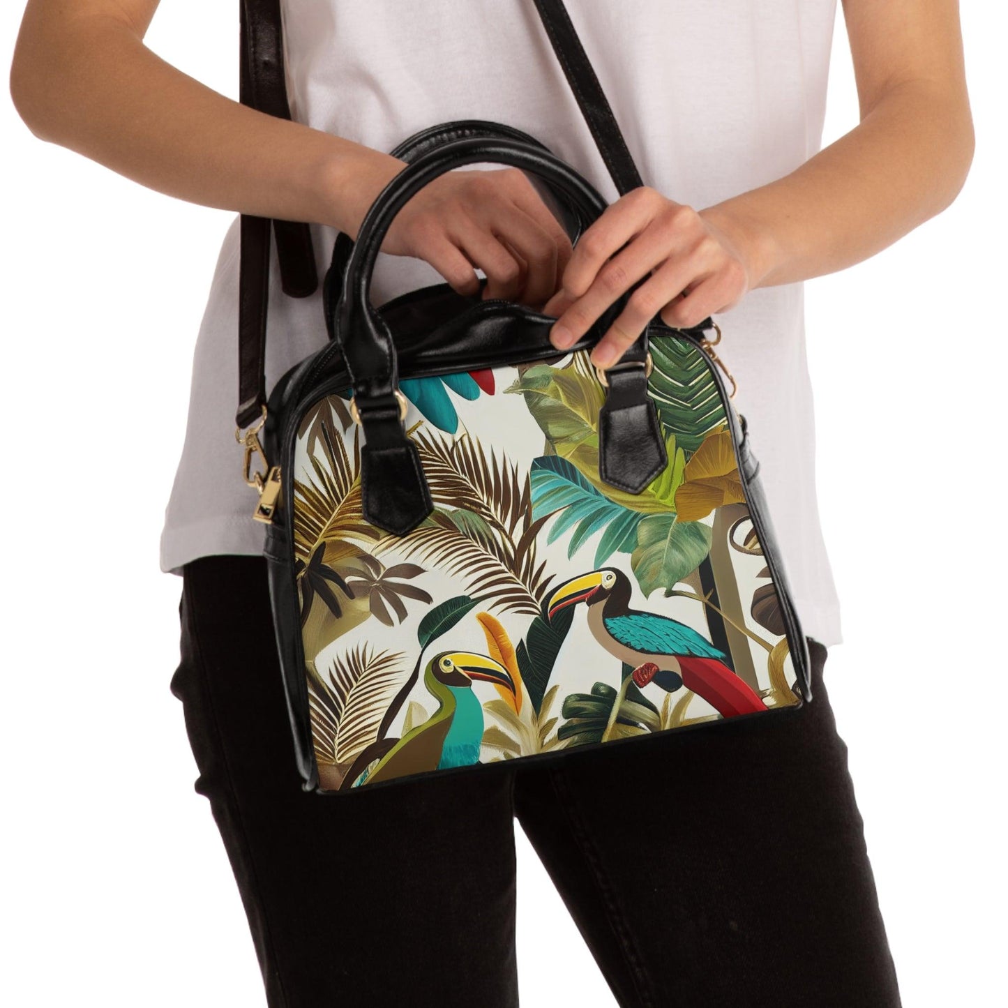 Miniaday Designs Shoulder Handbag Tropical Toucan Multicolor - Miniaday Designs, LLC.