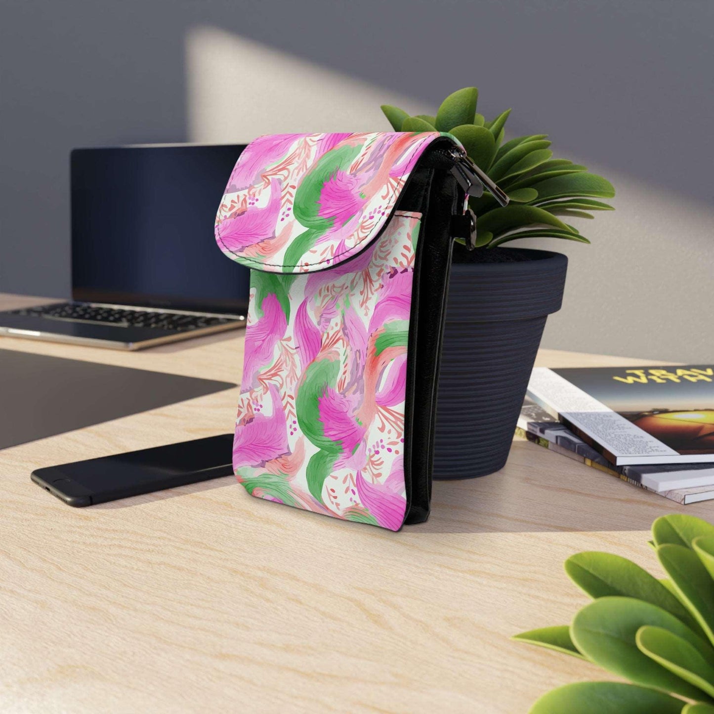 Enchanted Blooms by Miniaday Designs, LLC. Small Cell Phone Wallet - Miniaday Designs, LLC.