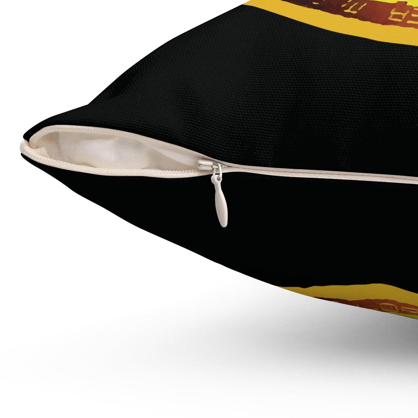 Bitcoin Spun Polyester Square Pillow - Miniaday Designs, LLC.