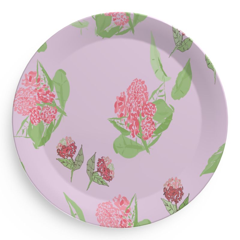 Pink Hydrangea Plates