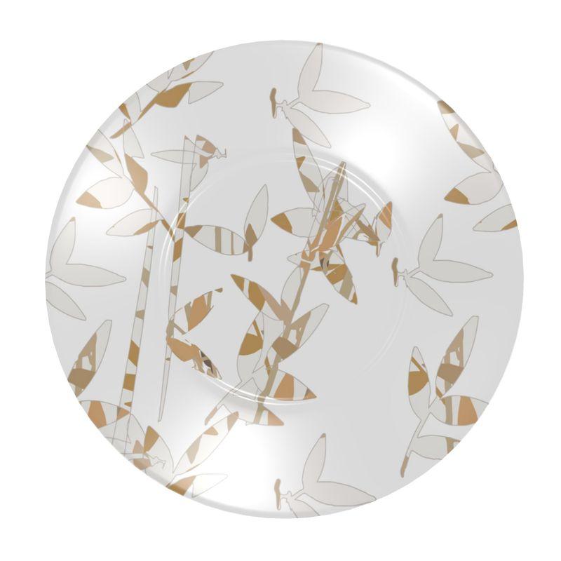 Bamboo with a Twist China Cup and Saucer - Miniaday Designs, LLC.