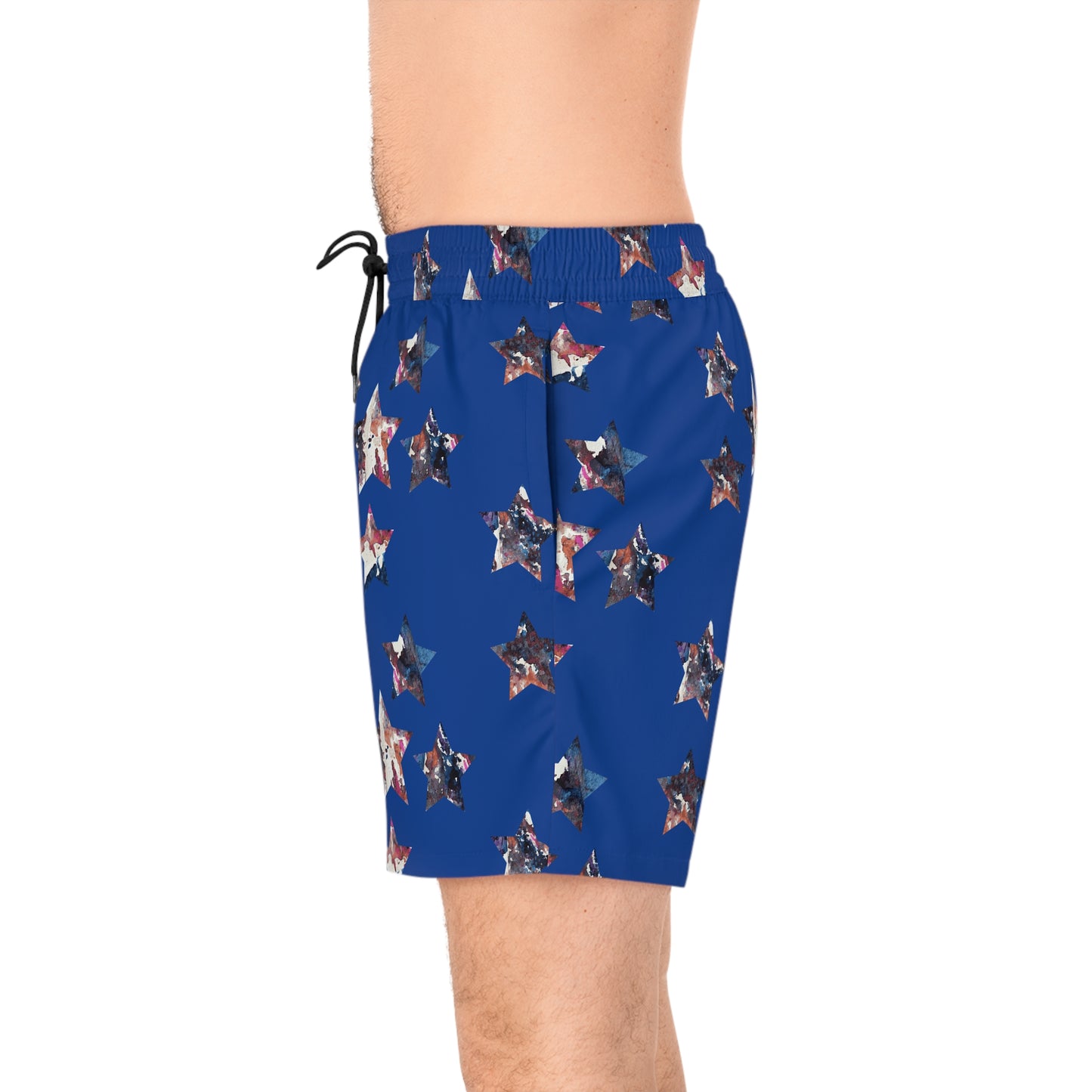 Americana Impressions Collection by Miniaday Designs, LLC. Men's Mid-Length Swim Shorts