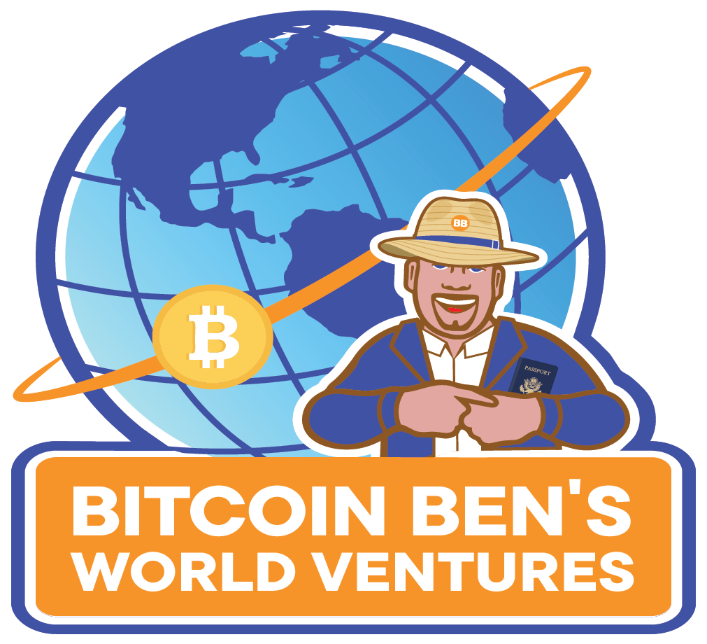 Bitcoin Ben.io LARGE Vertical Logo Hawaiian Shirt