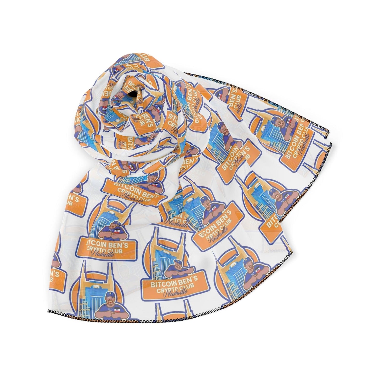 Miniaday Designs Bitcoin Ben Nashville Club Poly Scarf 2 Types - Miniaday Designs, LLC.