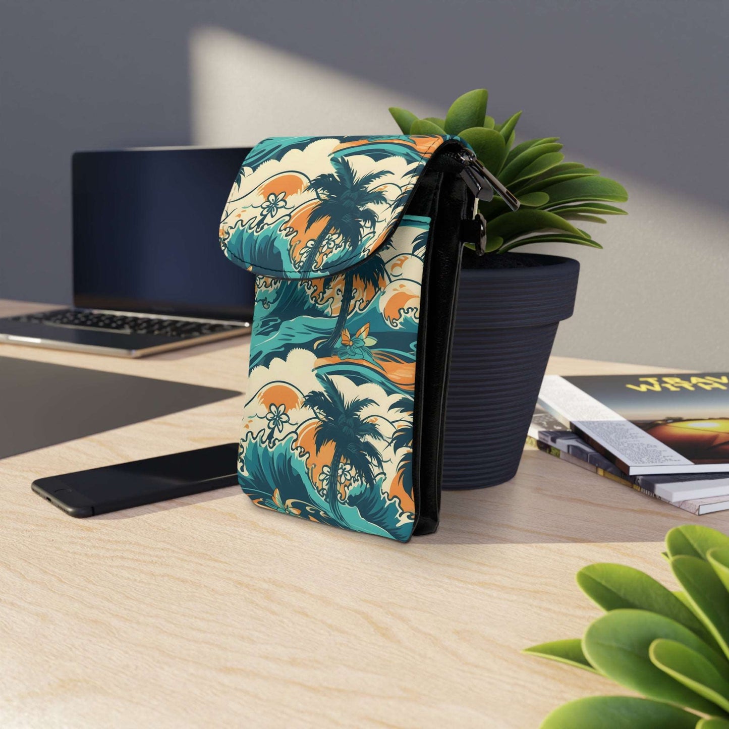 Chillwave Surf Collection by Miniaday Designs, LLC. Small Cell Phone Wallet