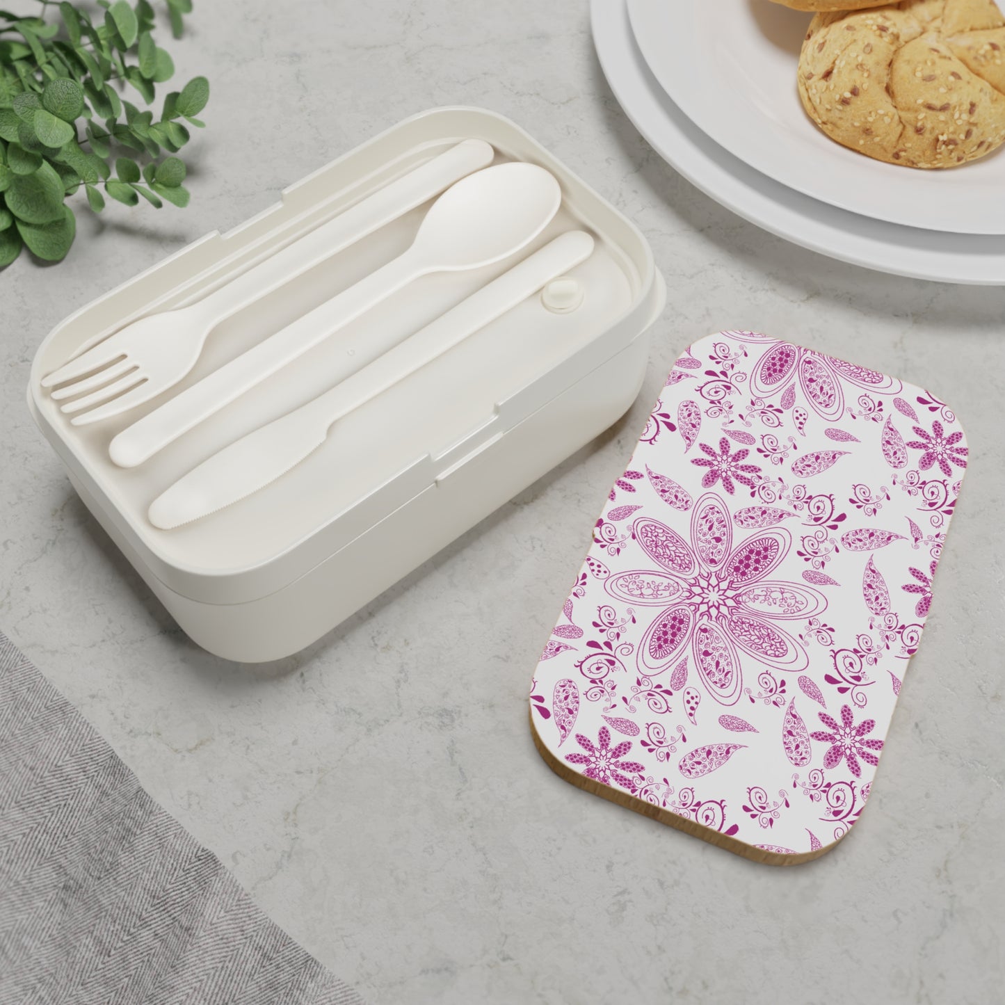 Magenta Paisley Bento Lunch Box