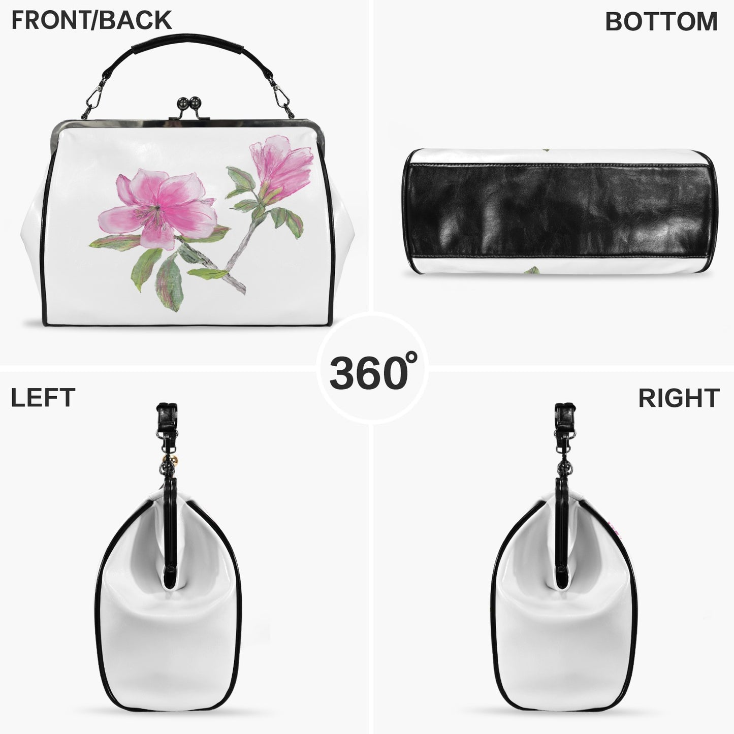 La Collection Fleur | Watercolor Kisslock Handbag