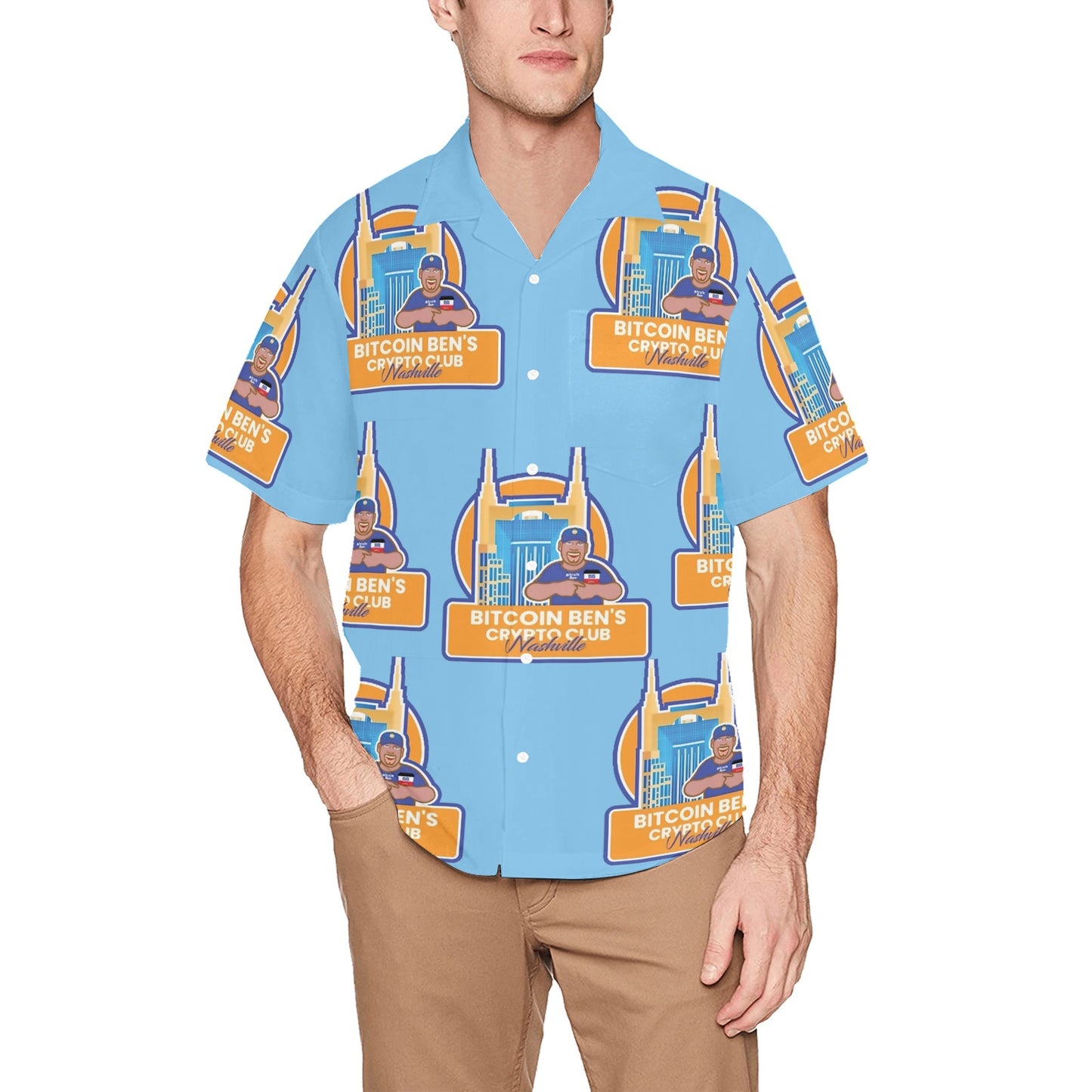Miniaday Designs Bitcoin Ben Nashville Private Crypto Club Single Logo Hawaiian Shirts