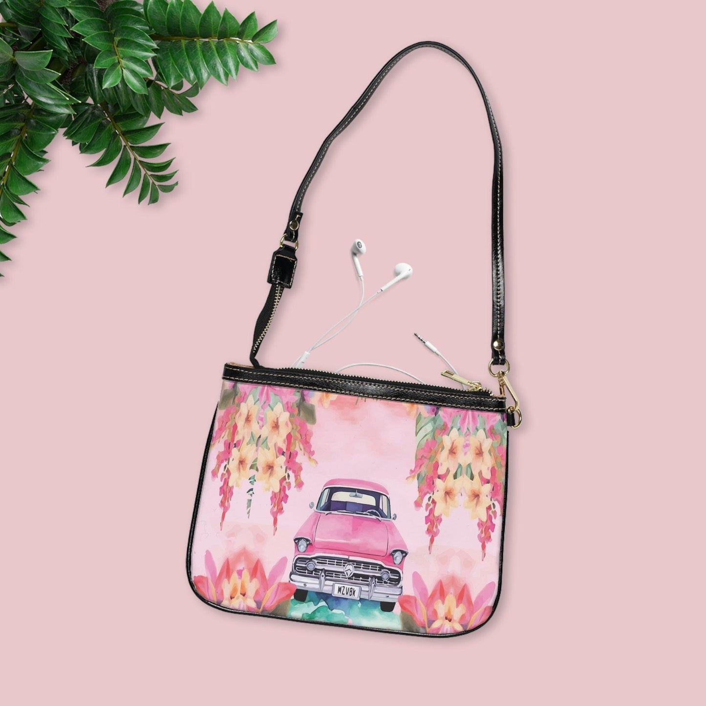 Miniaday Designs Small Shoulder Bag Pink Paradise Roadtrip Collection - Miniaday Designs, LLC.