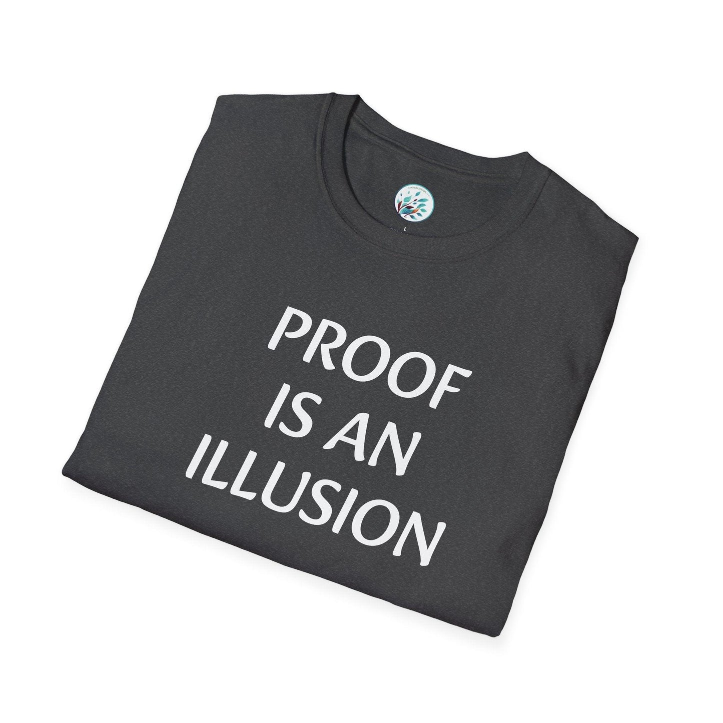 Bitcoin Ben Proof is an Illusion Unisex Softstyle T-Shirt - Miniaday Designs, LLC.