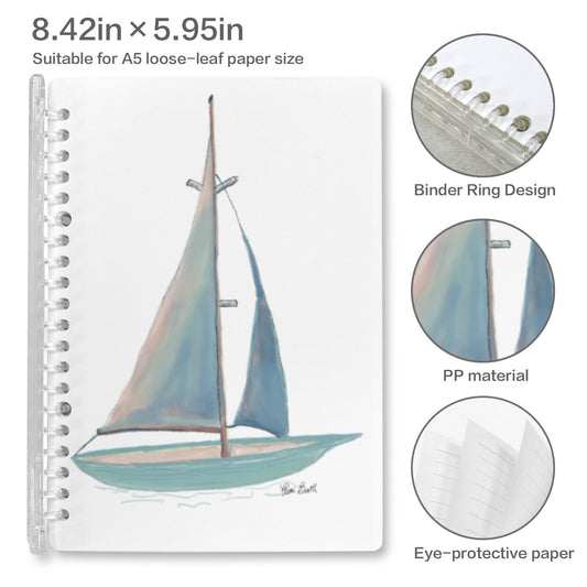 Designer Made Sailboat Refillable Journal