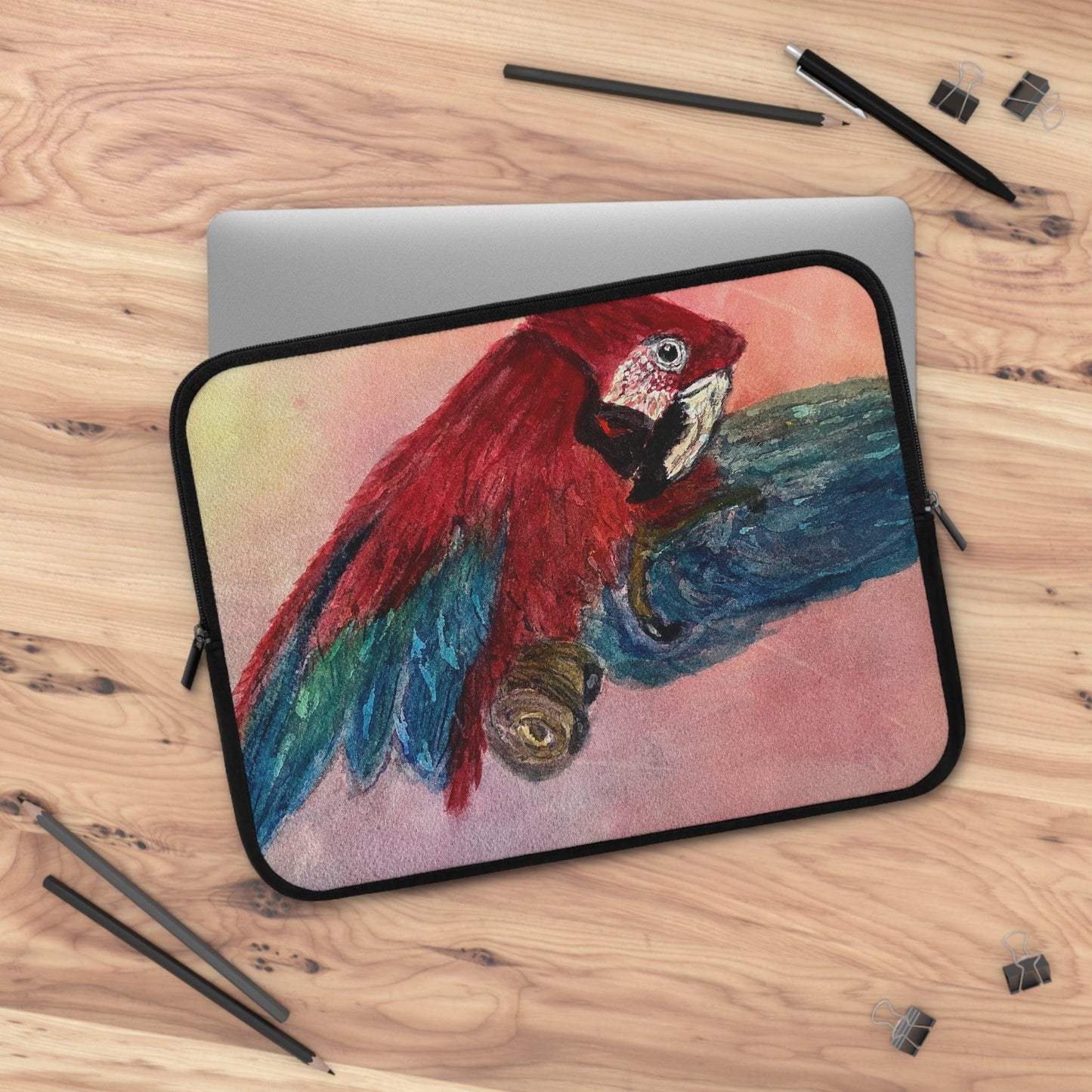 Miniaday Designs Parrot Laptop Sleeve Unisex Multicolor - Miniaday Designs, LLC.