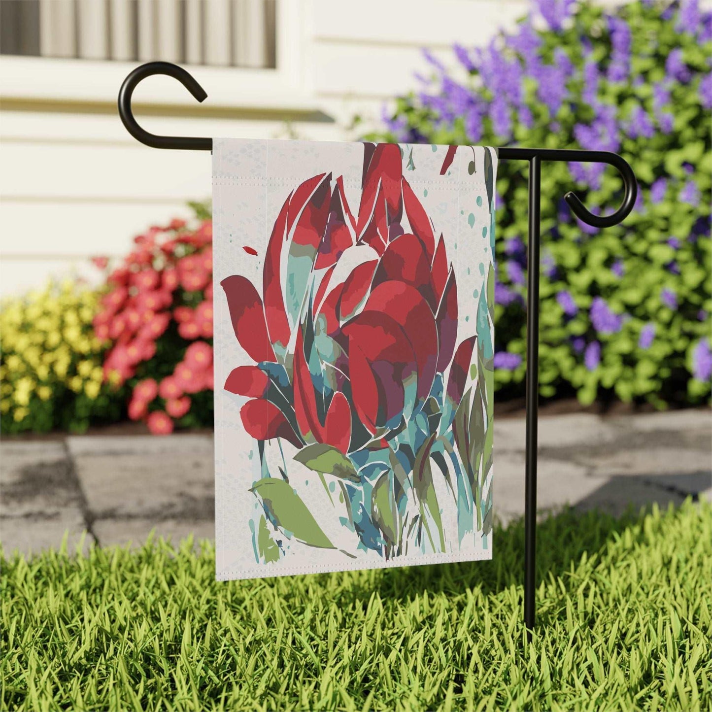 FREE SHIPPING Maroon Bloom Elegance Collection by Miniaday Designs, LLC. Garden & House Banner (2 Sizes to Choose) - Miniaday Designs, LLC.