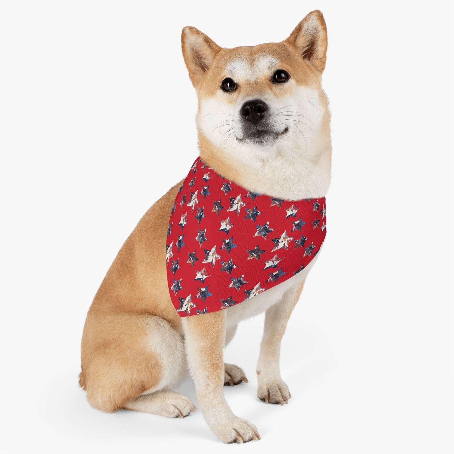 Americana Impressions Collection by Miniaday Designs, LLC. Red Pet Bandana Collar - Miniaday Designs, LLC.