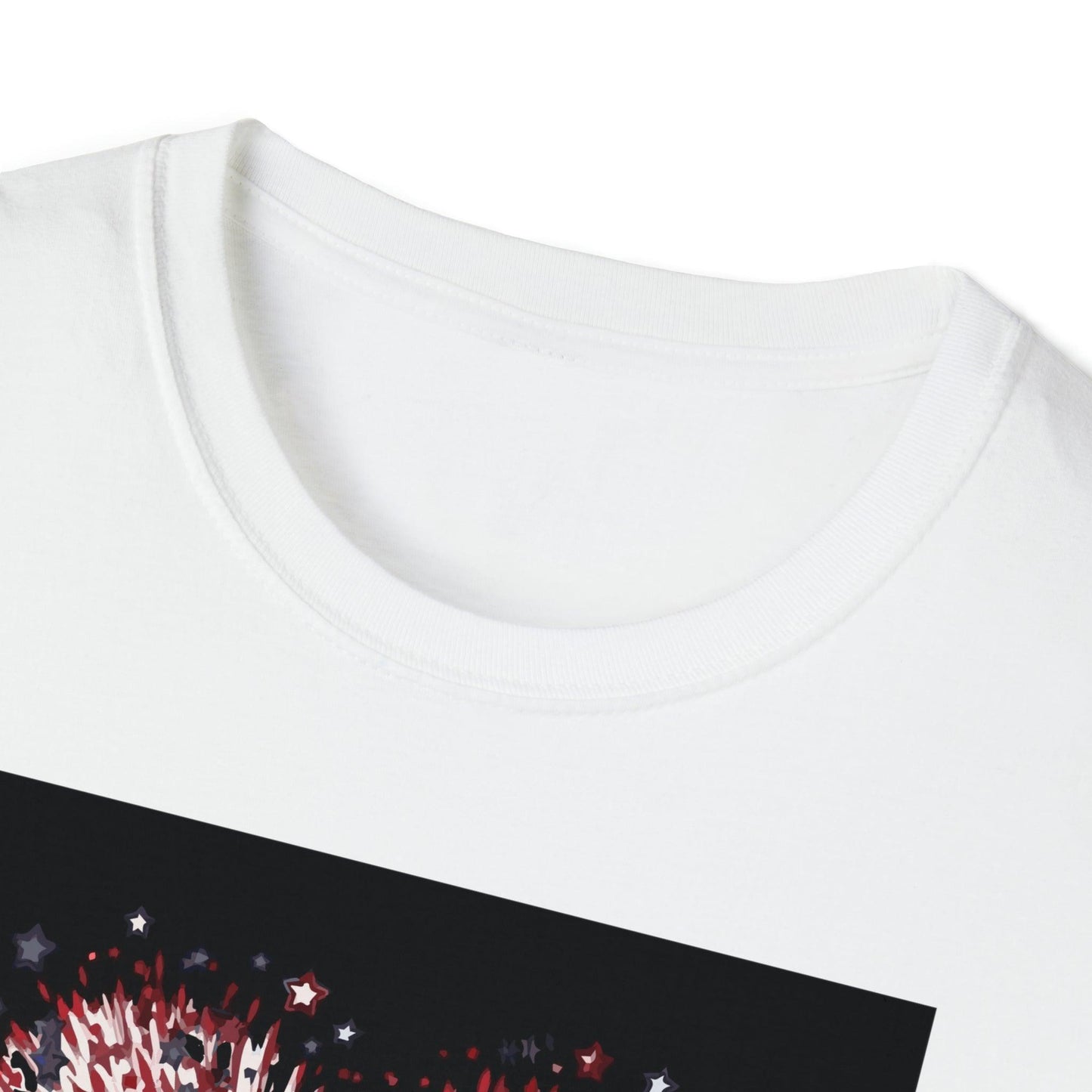 Miniaday Designs Patriotic Hearts Unisex Softstyle T-Shirt Multicolor - Miniaday Designs, LLC.