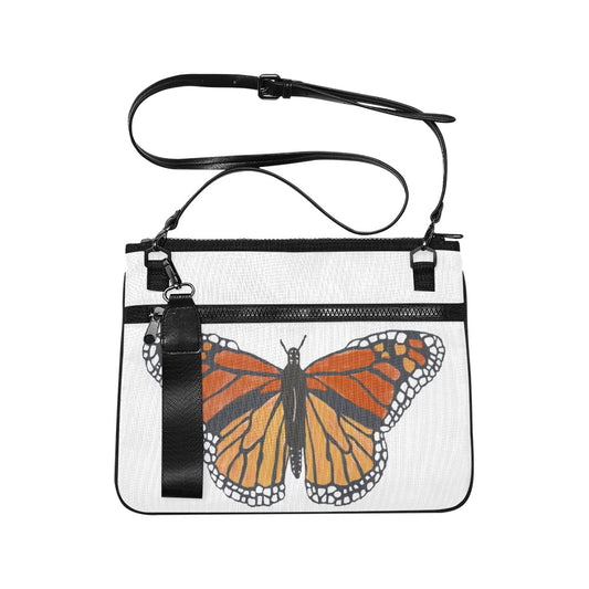 Slim Designer Clutch Bag- Miniaday Collection-Monarch Butterfly
