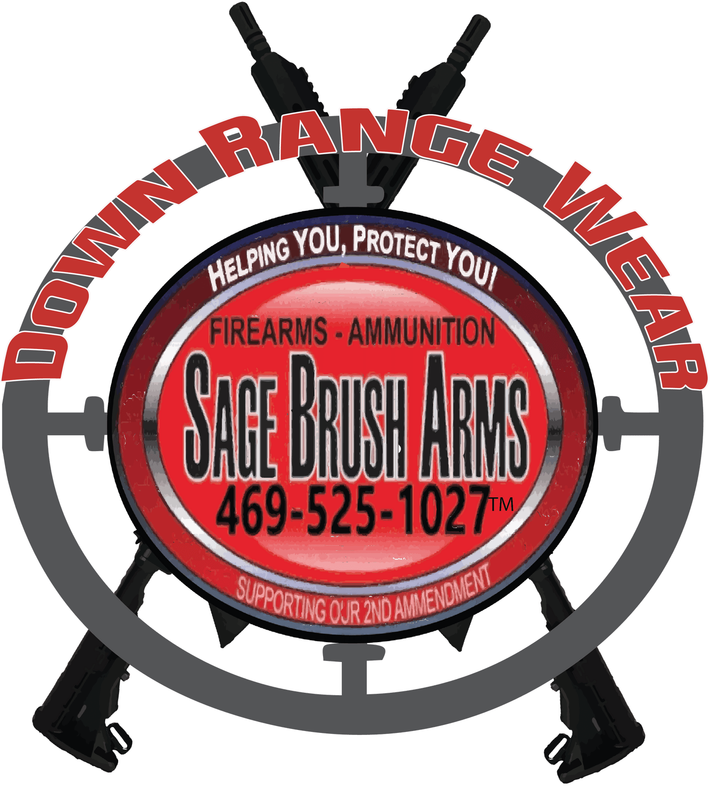 Sage Brush Arms DownRange Wear Polo Shirt Logo on Left Chest - Miniaday Designs, LLC.