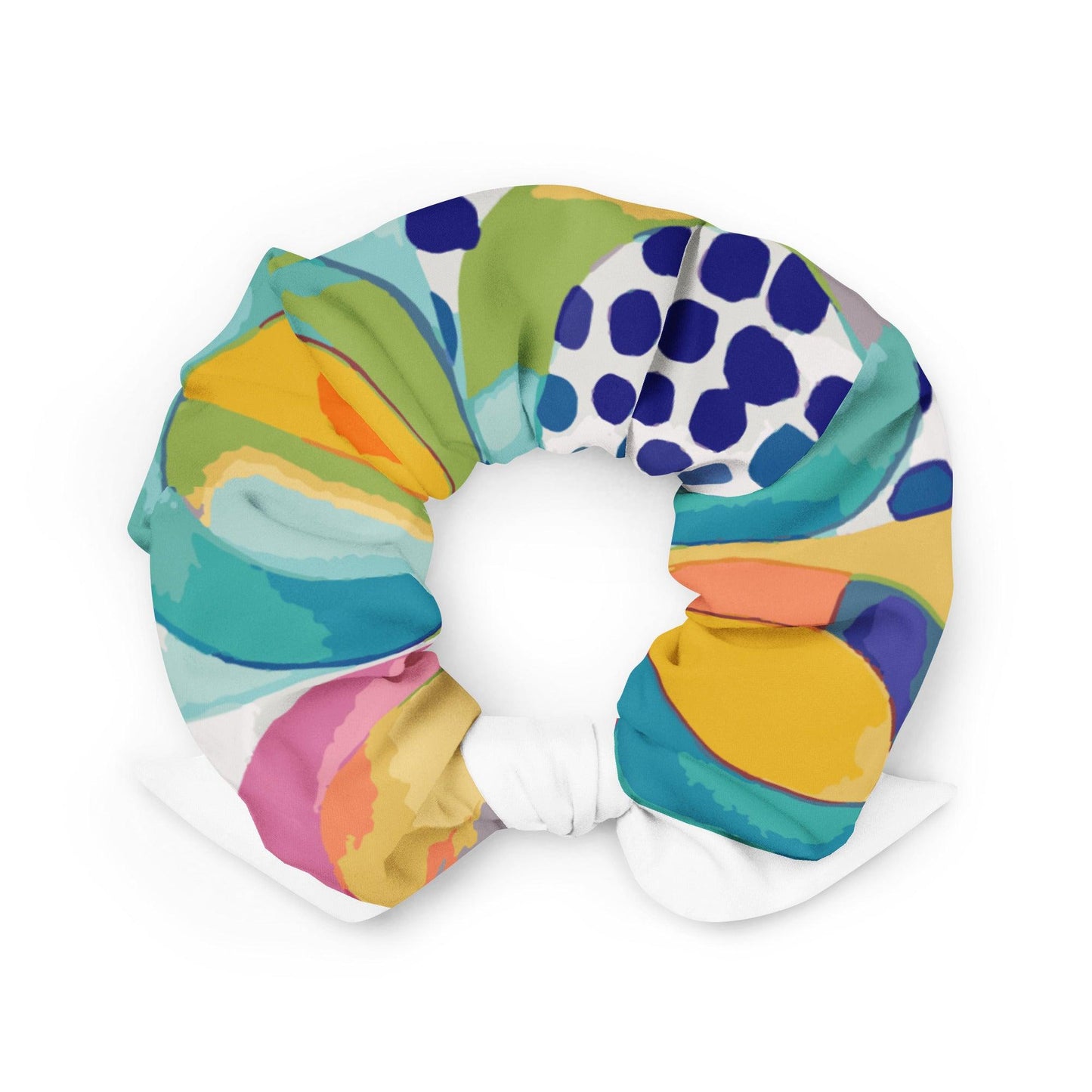 Vibrant Circle Mosaic Collection by Miniaday Designs, LLC. Recycled Scrunchie - Miniaday Designs, LLC.
