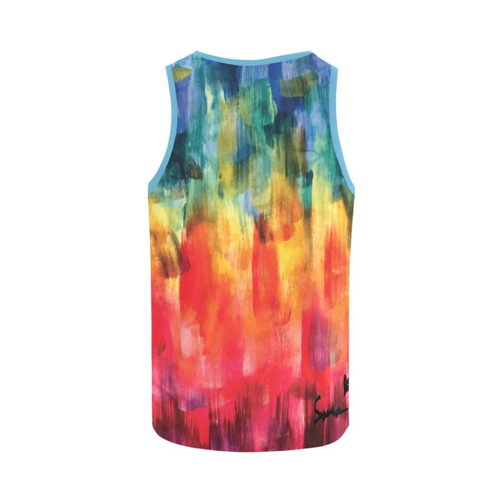 Sara's Rainbow Tank Top All Over Print Tank Top for Women (Model T43) - Miniaday Designs, LLC.