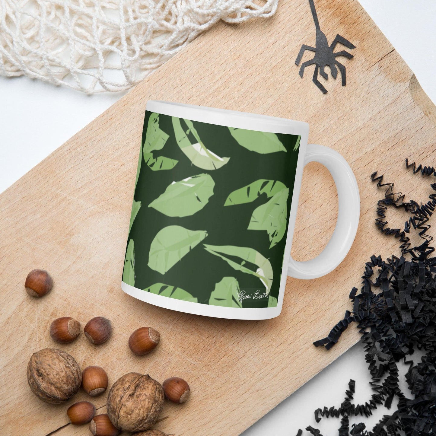 Leaves of Green Signed White Mug FREE SHIPPING for BULK ORDERS - Miniaday Designs, LLC.