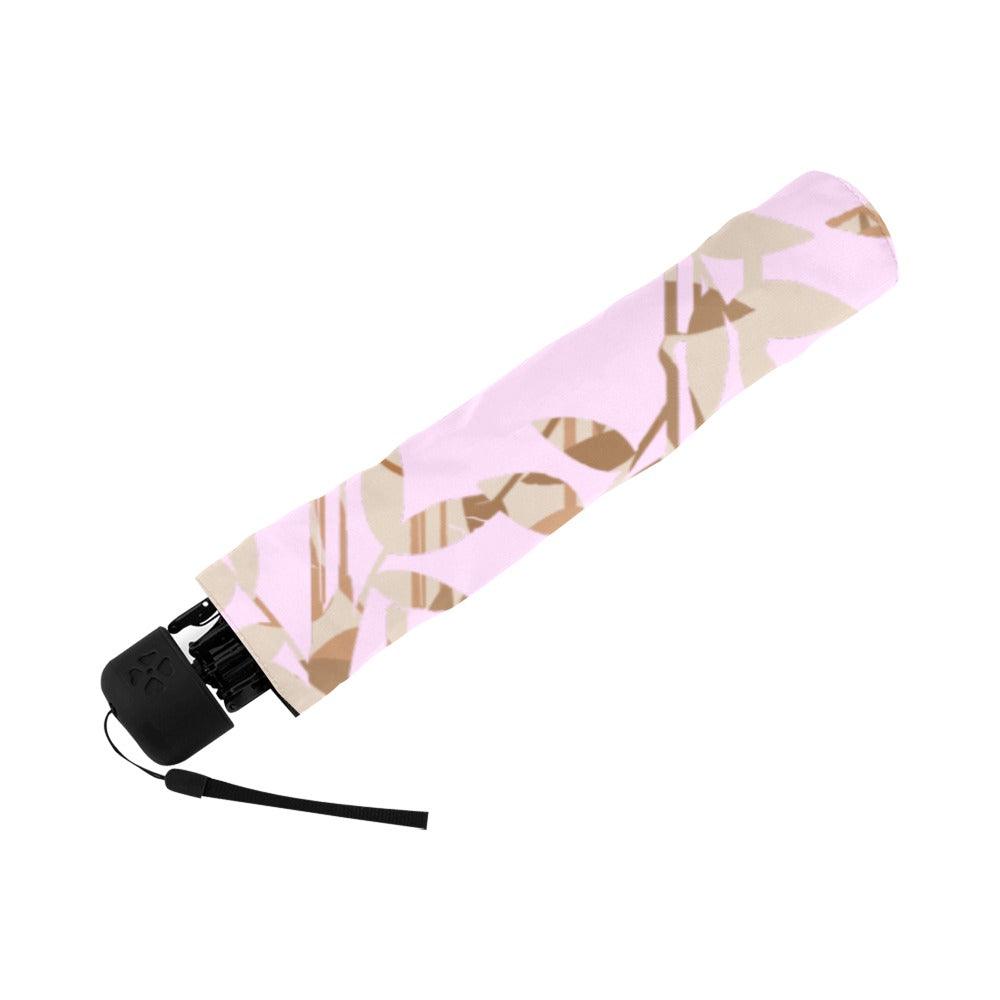 Miniaday Designs Reflective Bamboo on Pink Anti-UV Foldable Umbrella - Miniaday Designs, LLC.