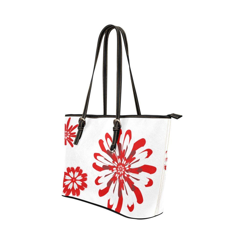 Miniaday Designs Bold and Beautiful White Handbag PU Leather Handbag - Miniaday Designs, LLC.