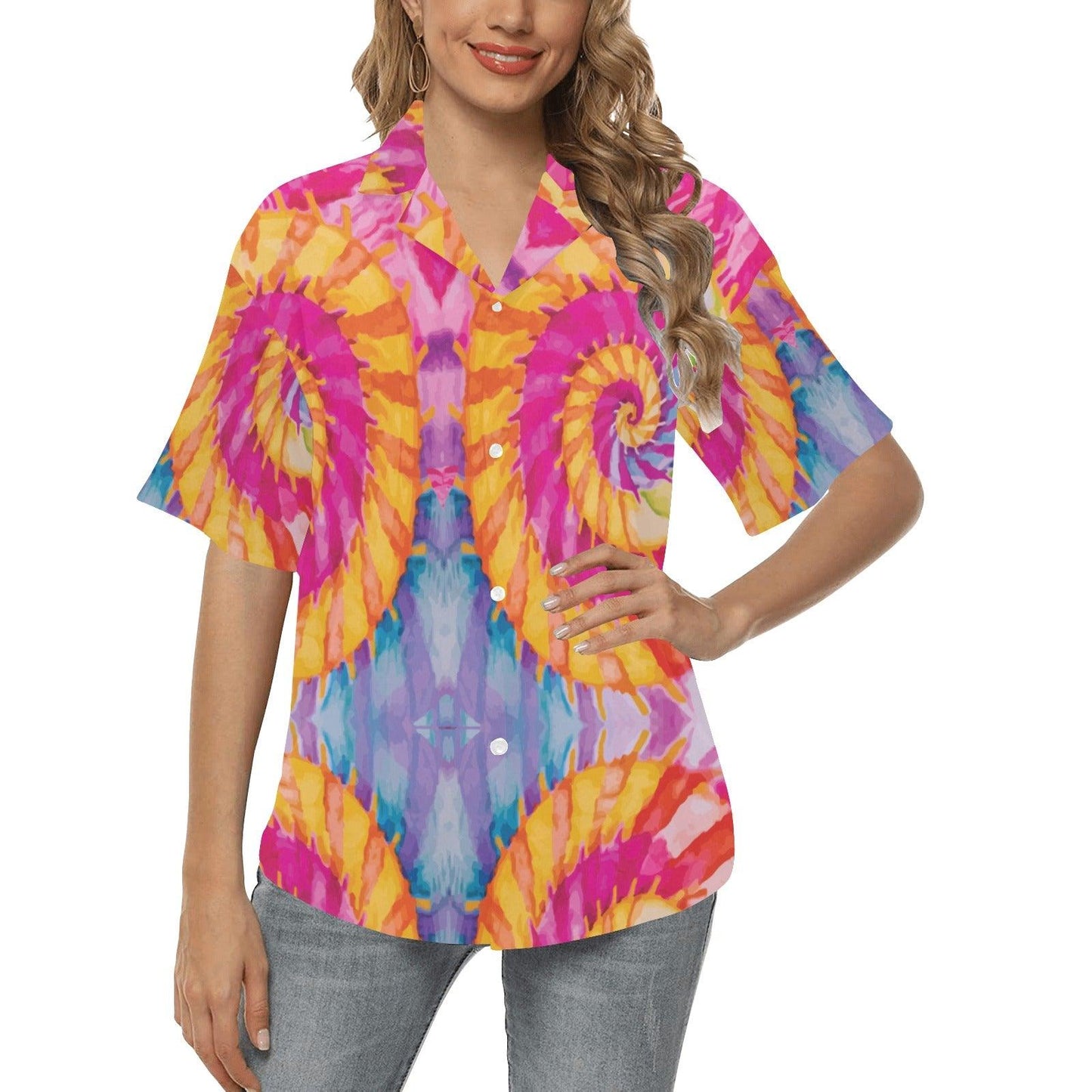 Miniaday Designs Women's Hawaiian Shirts 7 Styles - Miniaday Designs, LLC.
