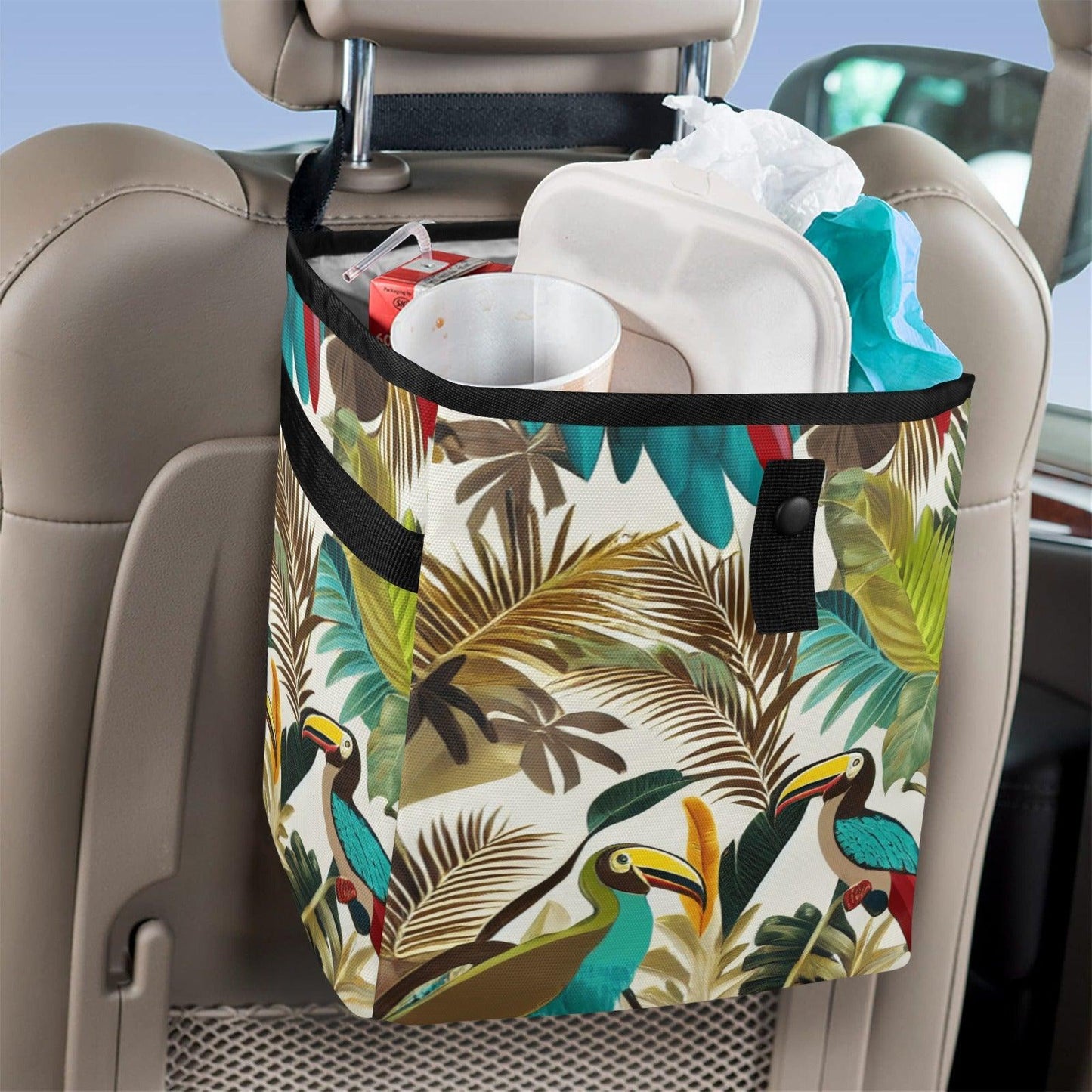 Miniaday Designs Tropical Tiki car trash bag Multicolor - Miniaday Designs, LLC.