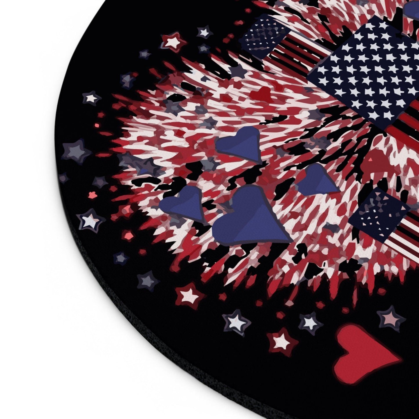 Patriotic Hearts of Valor Collection by Miniaday Designs, LLC. Mouse Pad - Miniaday Designs, LLC.