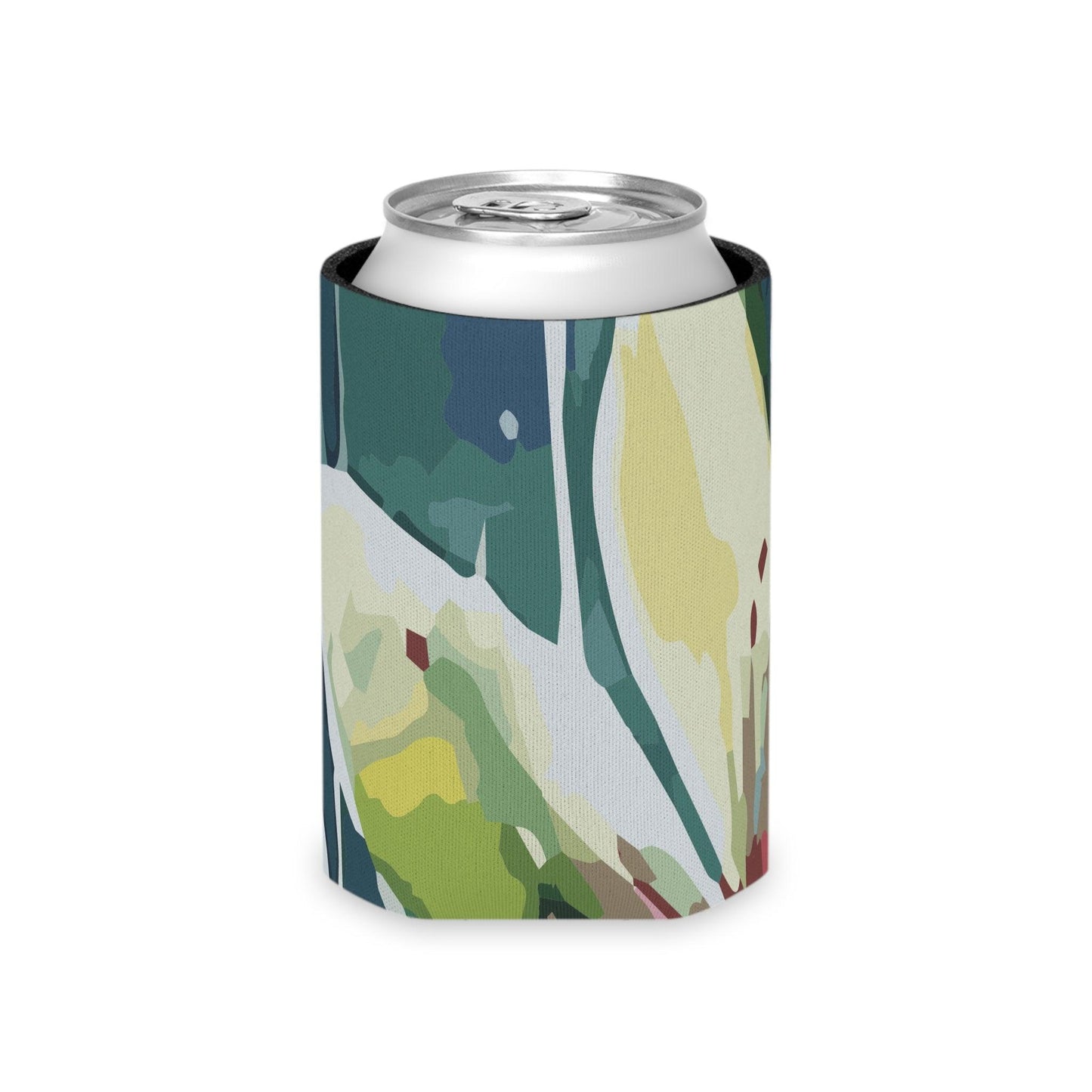 Rain-kissed Lotus Whimsy Collection by Miniaday Designs, LLC. Can Cooler - Miniaday Designs, LLC.