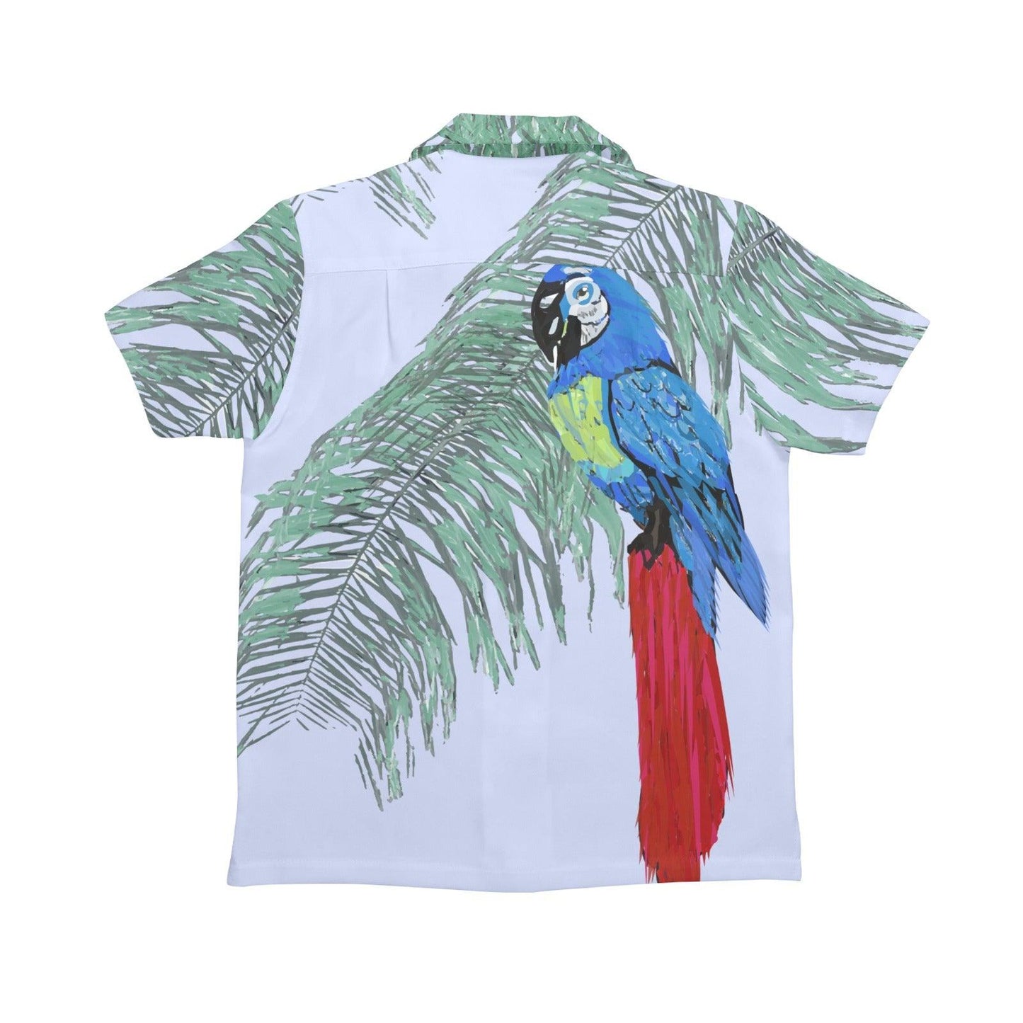 Miniaday Designs Blue Parrot Youth Hawaiian Shirt Big Boys' Hawaiian Shirt (Model T58) - Miniaday Designs, LLC.