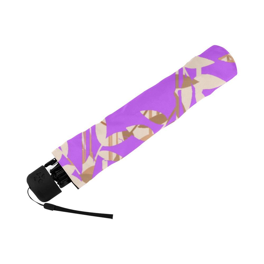 Miniaday Designs Reflective Bamboo on Purple Anti-UV Foldable Umbrella - Miniaday Designs, LLC.