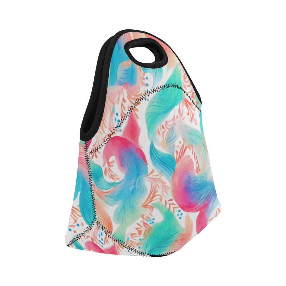 Miniaday Designs Gourmet Enchanted Blooms Lunch Bag Black - Miniaday Designs, LLC.