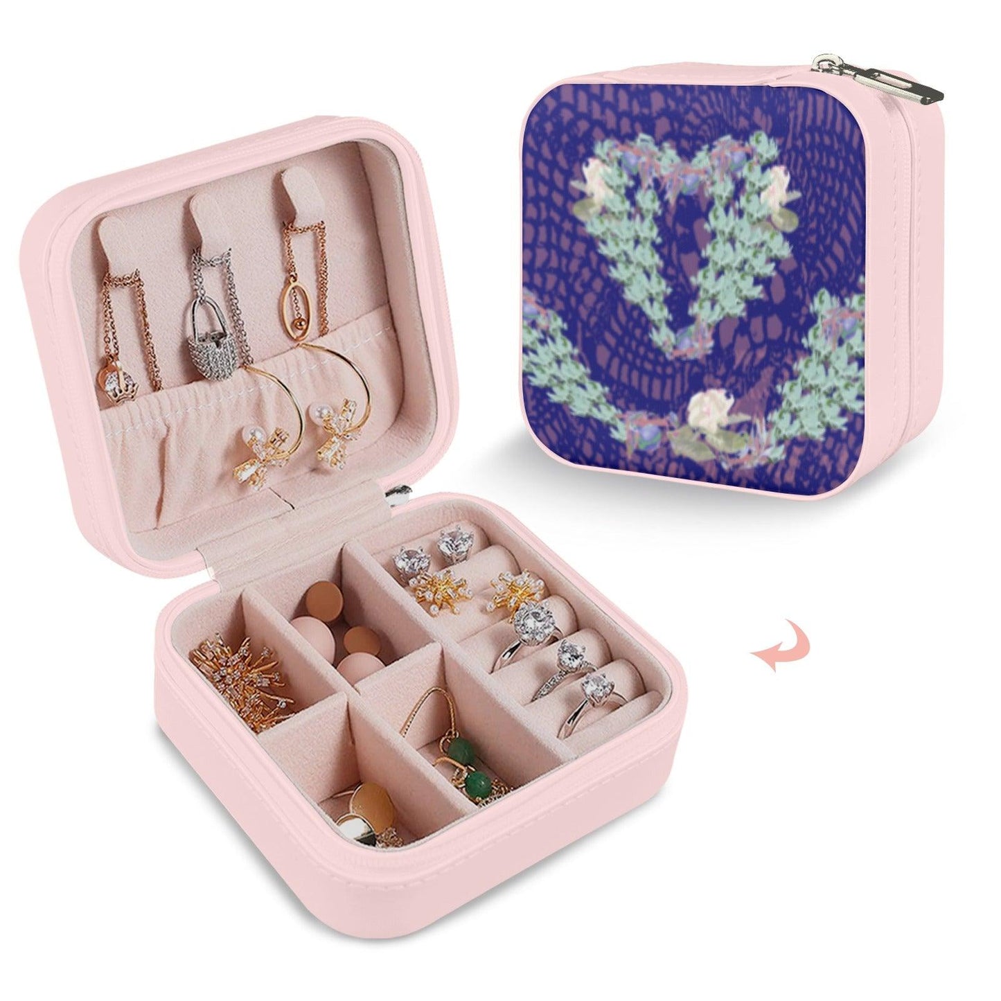 Miniaday Designs Jewelry Boxes Pink Medallion and Lavendar and Roses - Miniaday Designs, LLC.