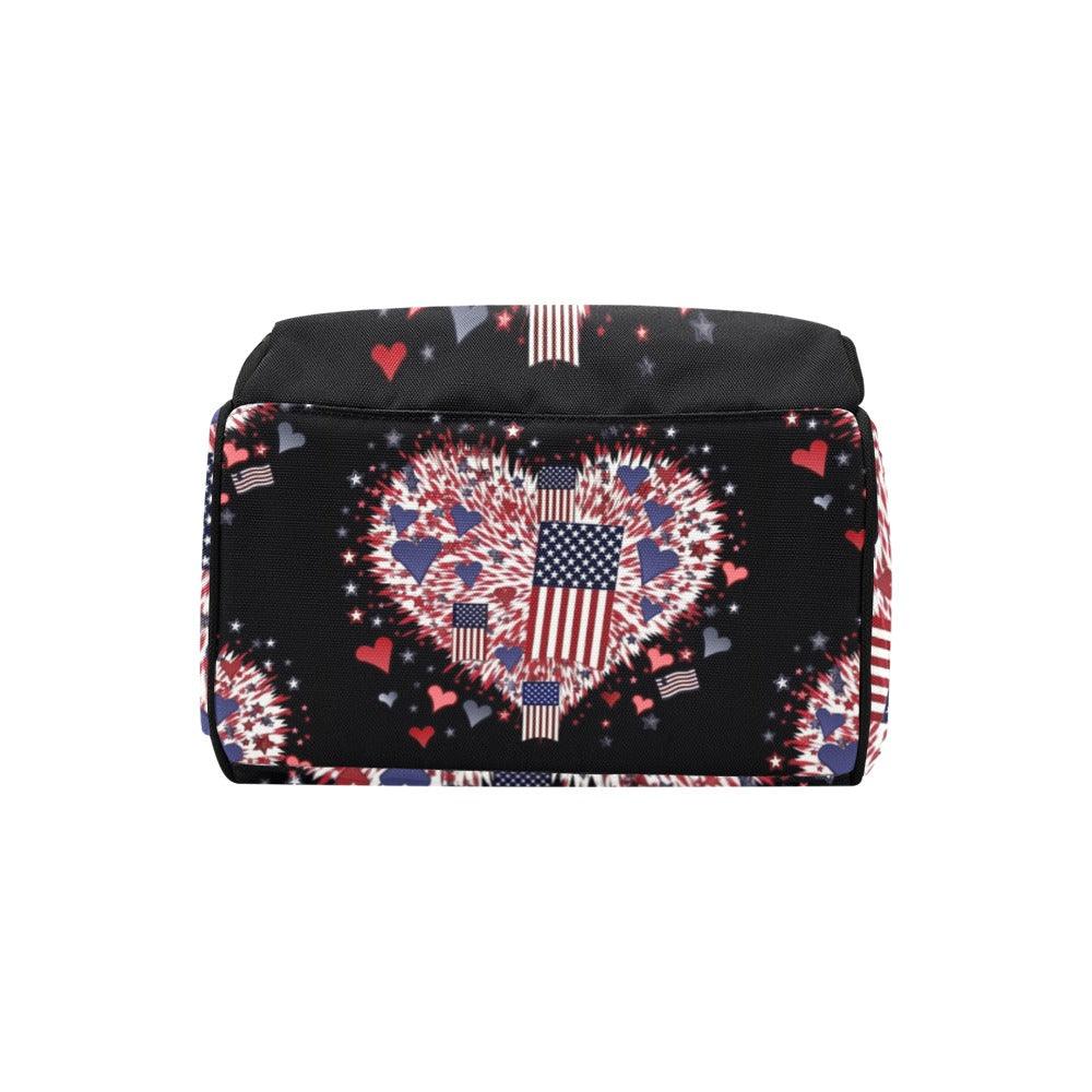 Miniaday Designs Patriotic Hearts Multifunction Backpack - Miniaday Designs, LLC.