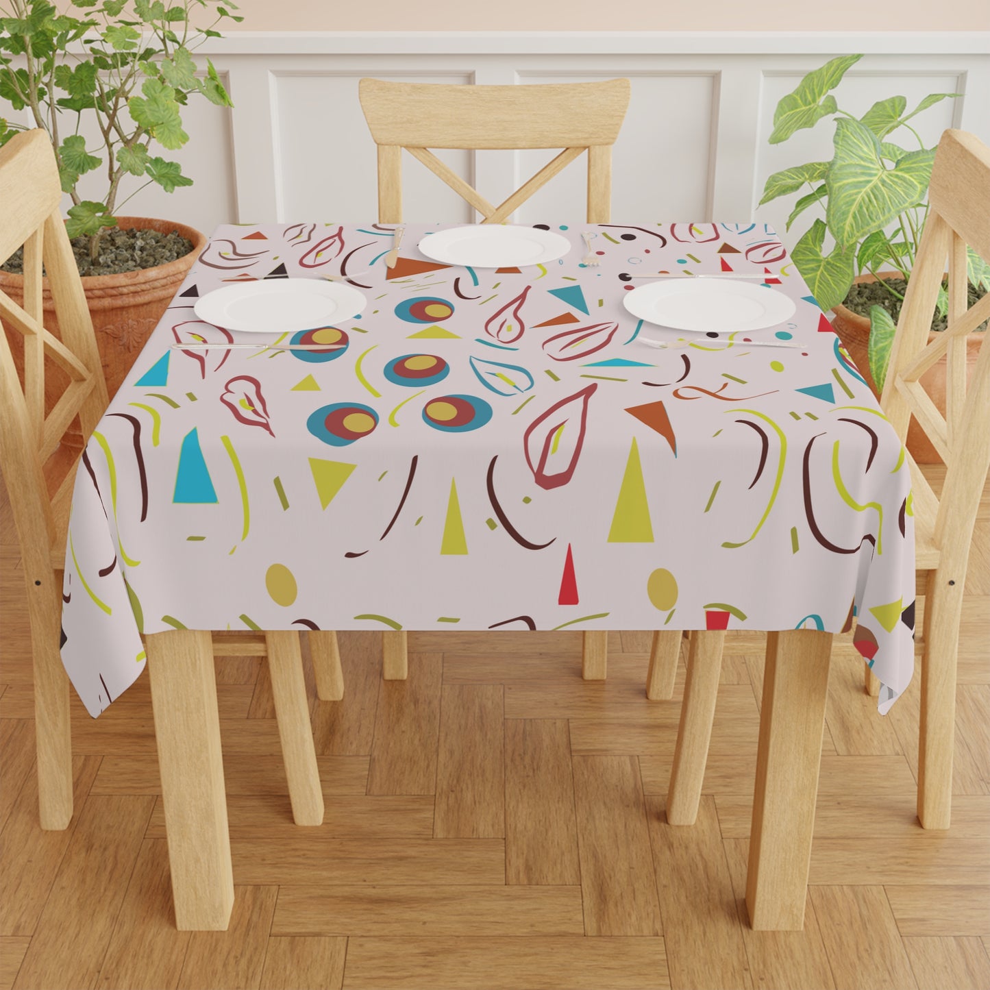 Nostalgic Confetti Carnival Collection by Miniaday Designs, LLC. Tablecloth (55.12" x 55.12") - Miniaday Designs, LLC.