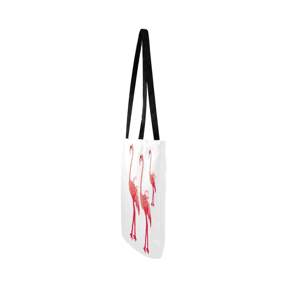 Miniaday Designs Fuschia Feathers Tote Bag Reusable Shopping Bag - Miniaday Designs, LLC.