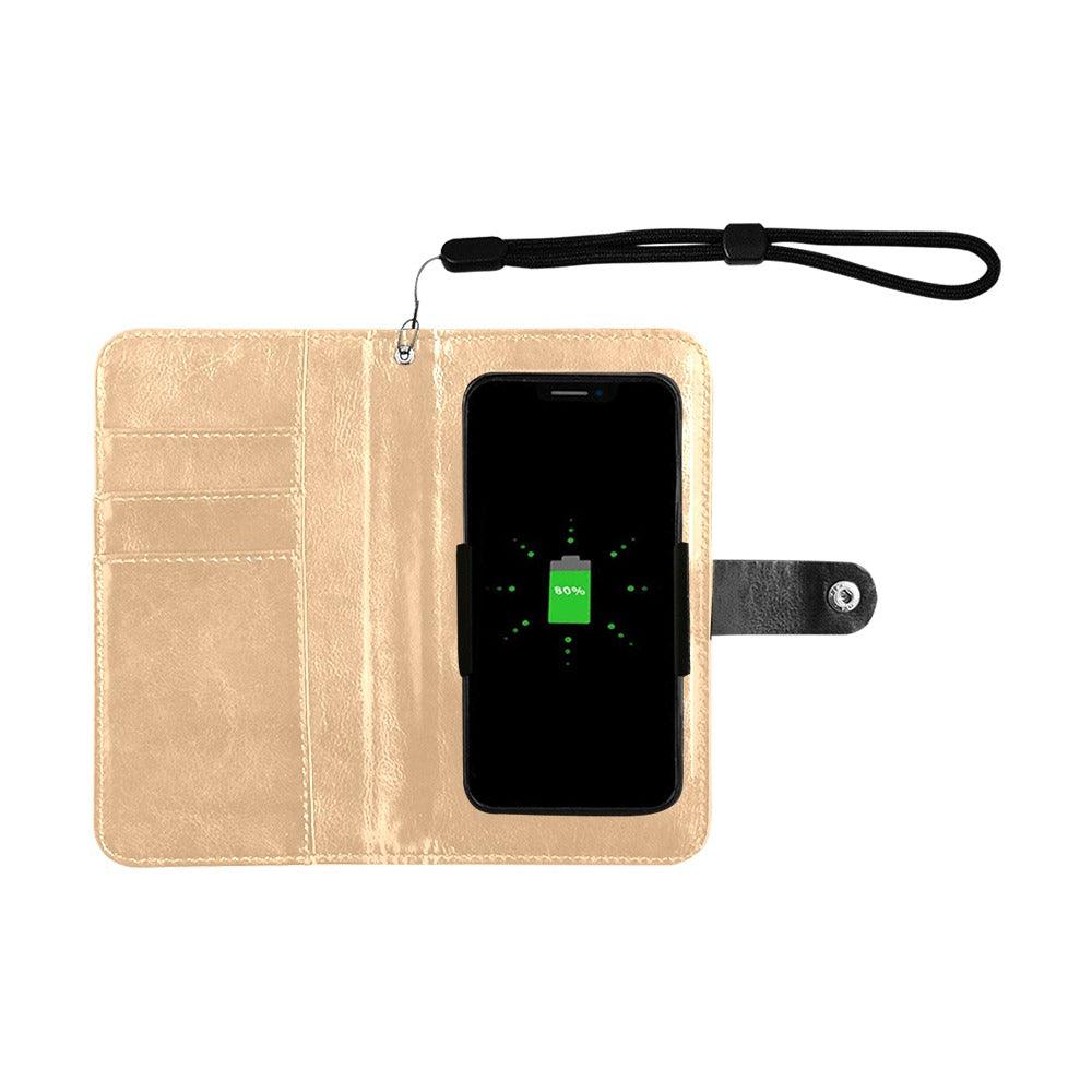 Pink Paradise Flip Leather Purse for Mobile Phone/Small - Miniaday Designs, LLC.