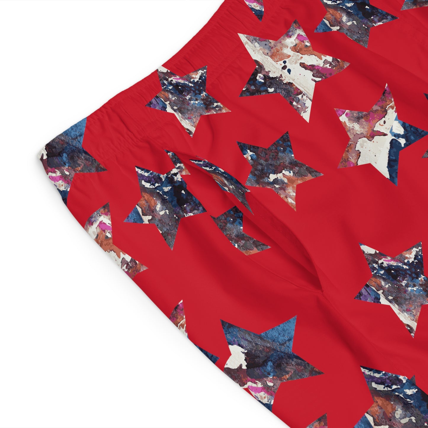 Miniaday Designs Men's Board Shorts Red Americana - Miniaday Designs, LLC.