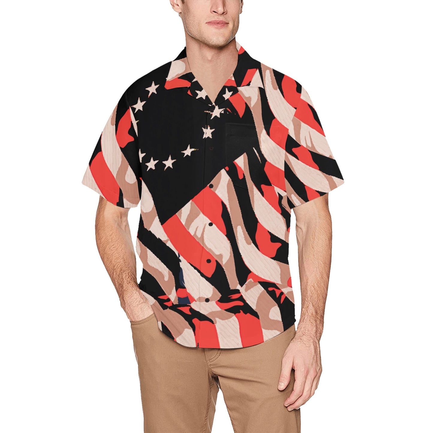 Miniaday Designs 1776 Flag Hawaiian Shirts