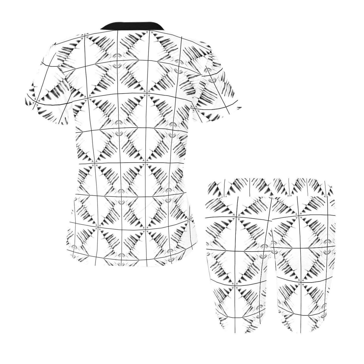 Miniaday Designs Women's Yoga Workout Set Monochrome Elegance Black - Miniaday Designs, LLC.