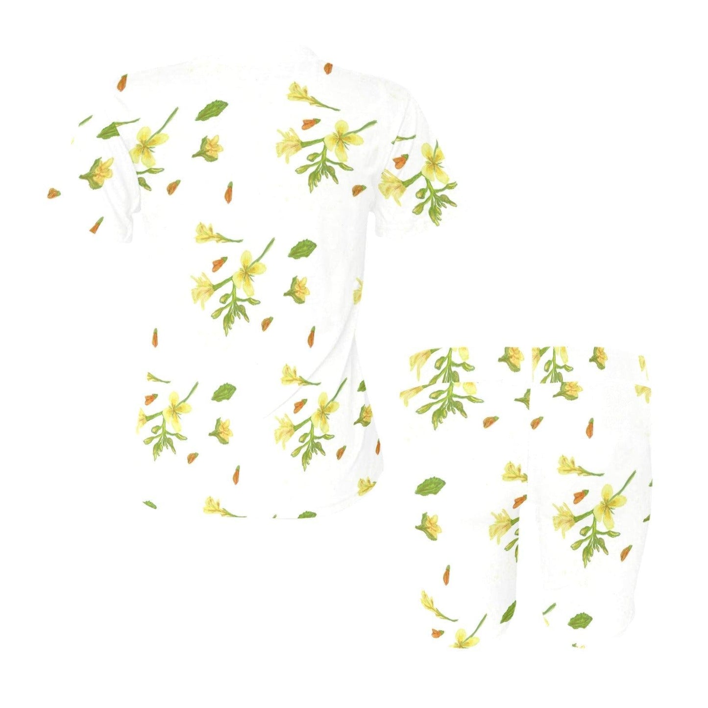 Miniaday Designs Women's Yoga Bodycon Workout Set Nature's Vogue Leaf Pattern - Miniaday Designs, LLC.