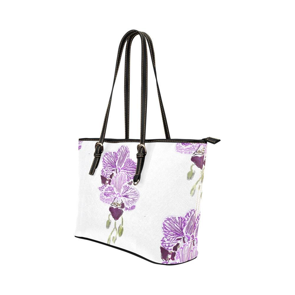 Miniaday Designs Lavender Orchid handbag Tote Bag (Model 1651) - Miniaday Designs, LLC.